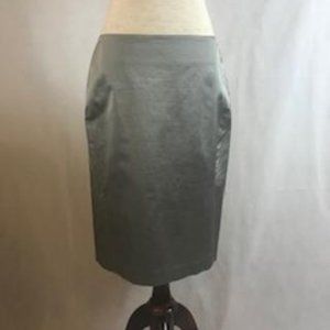 EUC Ann Taylor Women Gray Pencil Skirt with Slit